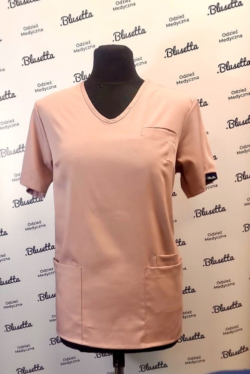 PUDROWY RÓŻ bluza medyczna WISKOZA