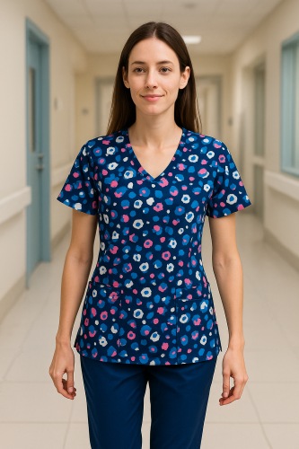 Kolorowe plamy bluza medyczna