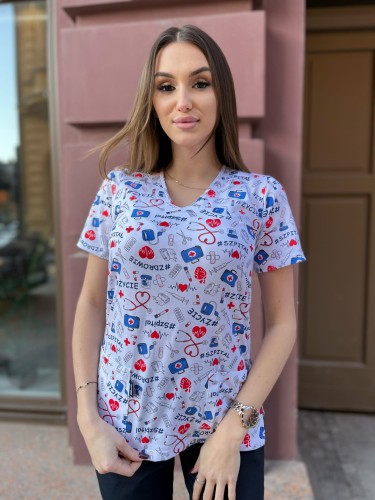 BIAŁE ZDROWIE bluza medyczna