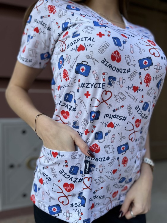 BIAŁE ZDROWIE bluza medyczna