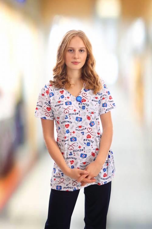 BIAŁE ZDROWIE bluza medyczna