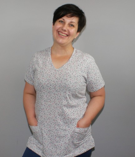 SZARE SERDUSZKA bluza medyczna