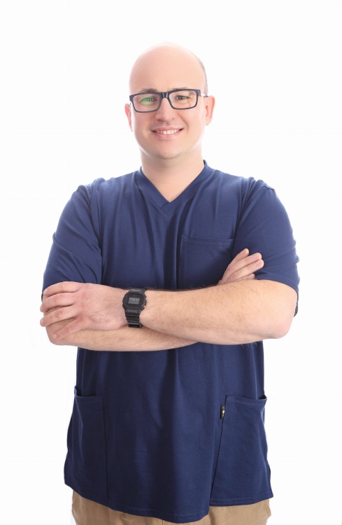 MĘSKA GRANATOWA bluza medyczna