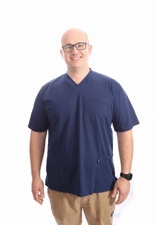 MĘSKA GRANATOWA bluza medyczna