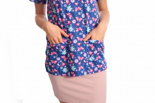 PUDROWY RÓŻ spódnica medyczna