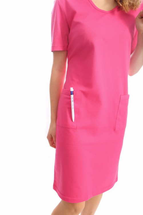 FUKSJA sukienka medyczna