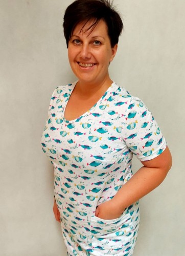 RYBKI sukienka medyczna