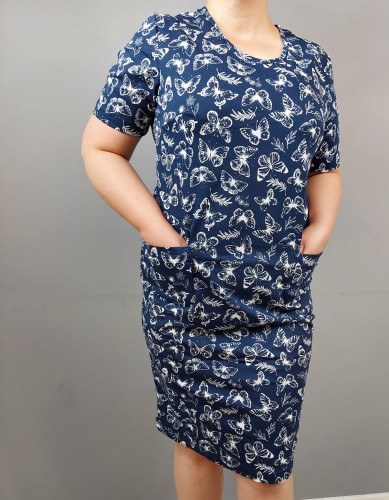 ATRAMENTOWY MOTYL sukienka medyczna