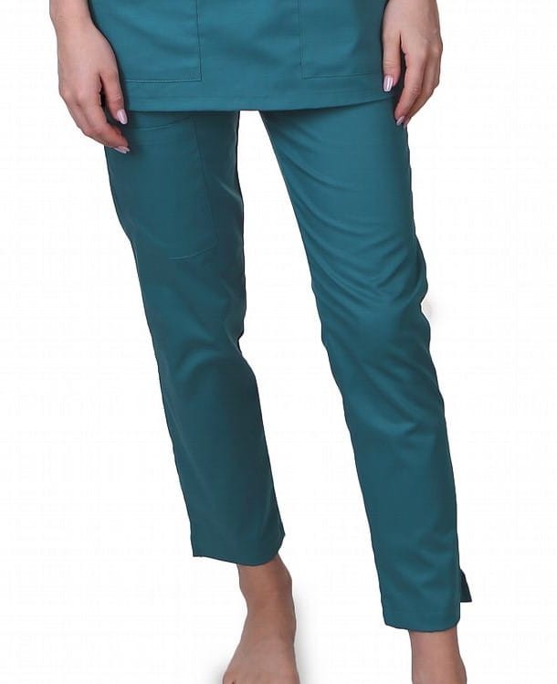 BUTELKOWA ZIELEŃ spodnie medyczne CYGARETKI