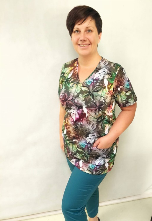 BUTELKOWA ZIELEŃ spodnie medyczne CYGARETKI