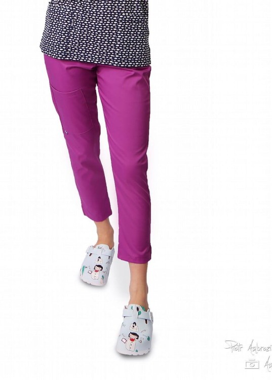 FIOLECIK spodnie medyczne CYGARETKI