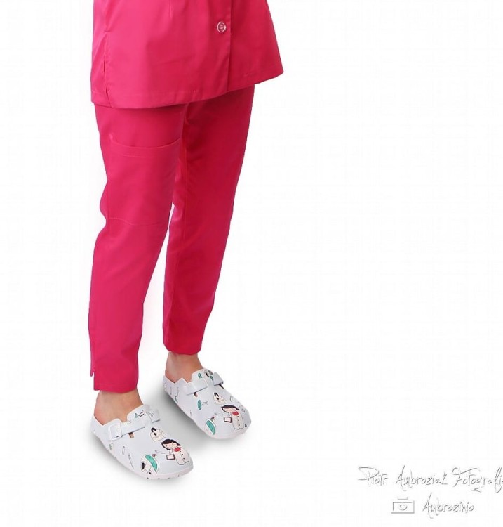 RÓŻ spodnie medyczne CYGARETKI