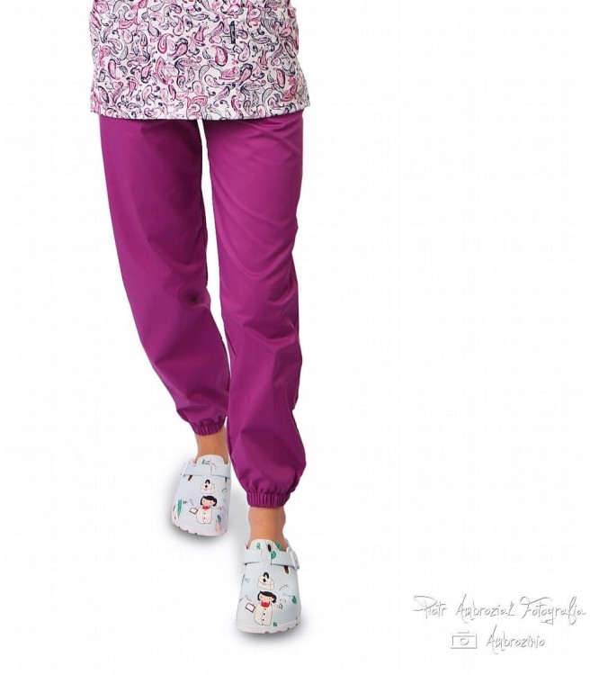 FIOLECIK spodnie medyczne JOGGERY