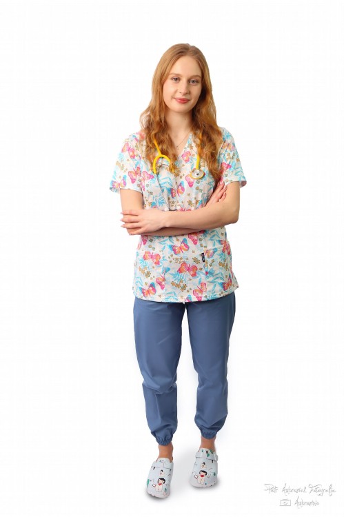 MORSKIE spodnie medyczne JOGGERY