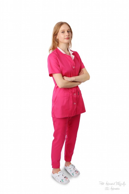 RÓŻ Fartuch medyczny (tkanina)