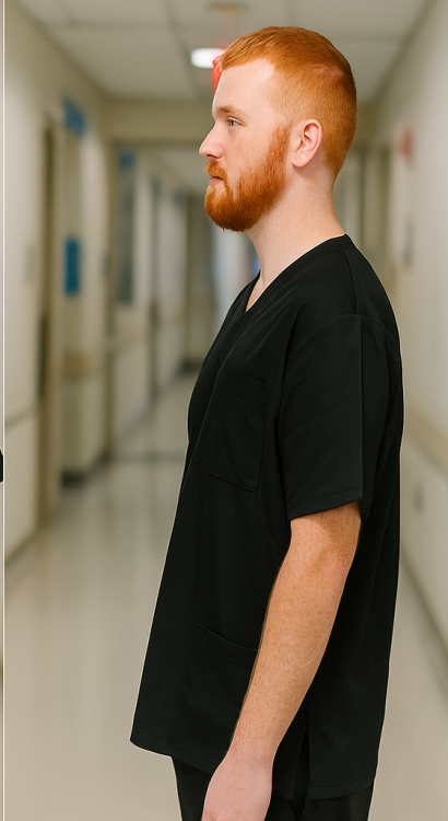 MĘSKA CZARNA bluza medyczna