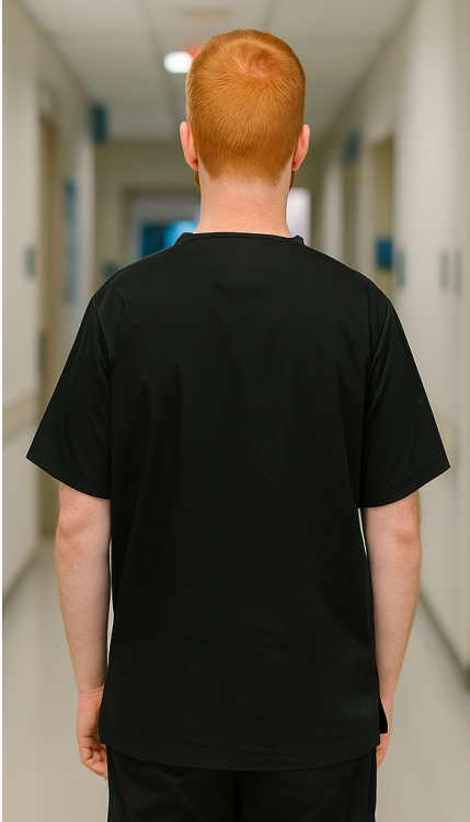 MĘSKA CZARNA bluza medyczna