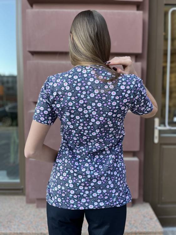 KWIATKI NA GRANACIE bluza medyczna