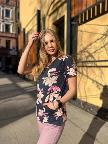 CZARNY LOTOS bluza medyczna