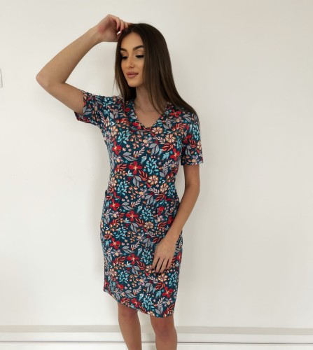 POLNE KWIATY sukienka medyczna