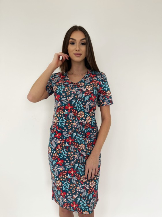 POLNE KWIATY sukienka medyczna