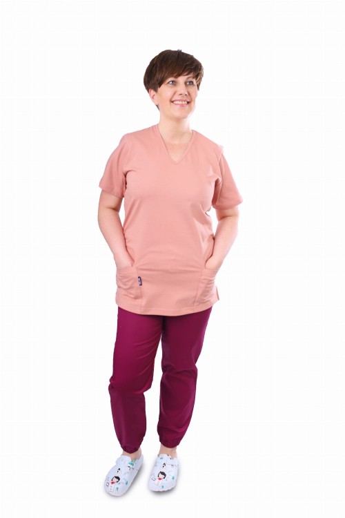 BRUDNY RÓŻ bluza medyczna