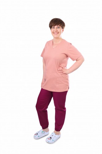BRUDNY RÓŻ bluza medyczna